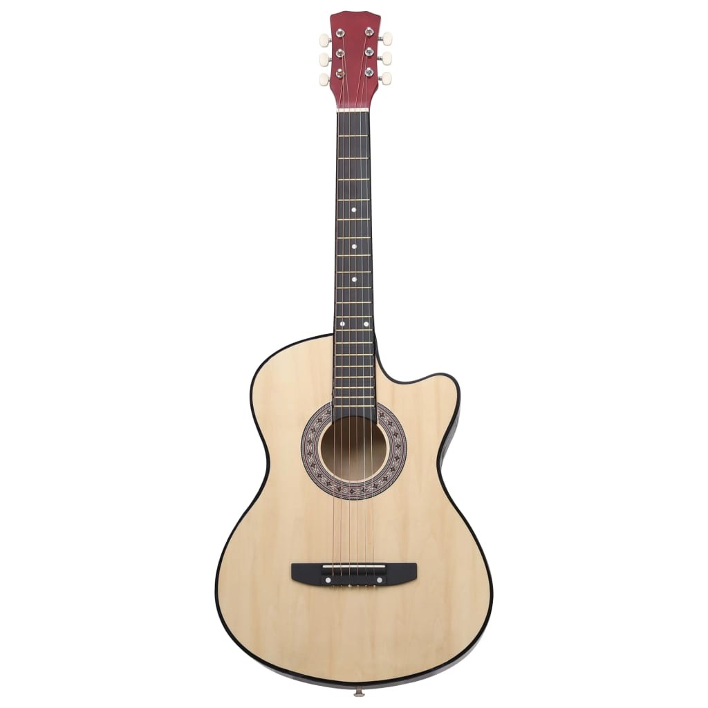 12 Piece Western Acoustic Cutaway Guitar Set with 6 Strings 38